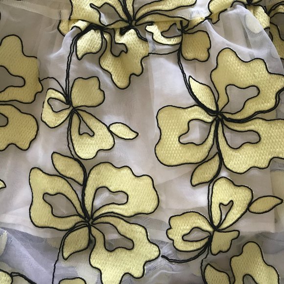 Maje Organza Floral Embroidered Midi Skirt (NWT) - Picture 13 of 16